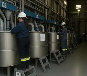 Línea de dispersores.